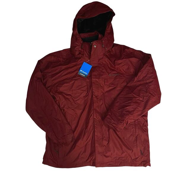 Columbia Men’s Size XXL Mission Air 3-In-1 Interchange Jacket Red Jasper/Shark - Picture 3 of 11
